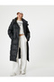 Long down Coat Hooded Water Repellent Feature Zippered Pocket - 2