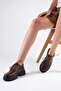 Olivia Brown Thick Soled Women's Loafer Shoes - 5