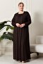Women's Plus Size Square Neck Hijab Dress - 5