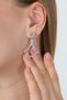 Women's Fairy Girl Motif Zircon Stone Minimal Earrings Model Trend Elegant Daily Bijouterie - 2