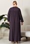 Women's Plus Size Square Neck Hijab Dress - 8