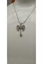 1St Class Steel Does Not Blacken Zircon Stone Angel Heart Key Figured Silver Necklace - 3