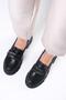 Judi Black Color Thick Soled Women's Loafer Shoes - 3