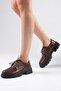 Olivia Brown Thick Soled Women's Loafer Shoes - 3