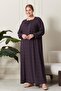 Women's Plus Size Square Neck Hijab Dress - 7