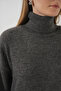 15917 Women's Turtleneck Oversize Knitwear Sweater - Anthracite - 5