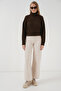 15917 Women's Turtleneck Oversize Knitwear Sweater - Brown - 2