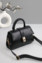 Clamshell Magnet Closure Shiny Faux Leather Cross Shoulder Strap Mini Size Hand and Shoulder Bag - 3