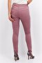 Woman Skinny Fit Stretchable High Rise Solid Pant, Purple - 4