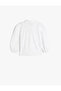 Cotton Floral Embroidery Detail Long Sleeve Shirt - 2