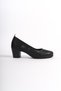 Genuine Leather Laser Cut Perforated Black Casual Women's Shoes - 2