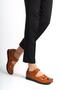 Genuine Leather Handmade Tan Daily Women's Sandals - 4