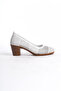 Genuine Leather Laser Cut Perforated White Casual Women's Shoes - 2