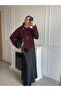 Women's Black Long Non-Stick Special Fabric Satin Skirt Maxi Satin Skirt