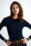 Yensı Women's Viscose Lycra Long Sleeve Navy Blue Blouse with Crew Neck Front Stitching Detail - 5