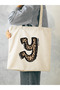 Leopard Letter Y Patterned, Y2 Pinterest Retro Cloth Bag Tote Bag, Gift Bag - 4