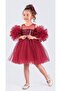 Evening Dress Pompom Sleeve Sequined Fluffy Dress