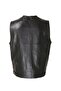 Oversize Black Color Leather Vest - 4