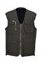 Men's Fabric Vest Summer V-Neck Khaki Color