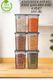 Set of 6 Self-Closing Food Freezer Spice Storage Containers 1.15 Liter Anthracite - 4