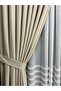 Meyra Matte Cotton Cream Background Curtain 1/3 Close Pleat - 5