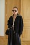 Women's Black Shirt Collar Piping Detailed Double Zippered Knitwear Cardigan - 3