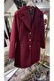 Burgundy Coat-M - Burgundy Designer Dress with Coat - 2