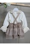 Baby Girl Lace Detailed Salopet Dress - 4