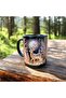 Deer Design Quality Porcelain Black Gift Camping Mug Cup-Home Office Camping Cup - 4