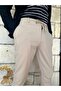 Men's Jogger Pants Beige with Belted Waist, Half Elastic Lace-Up High Quality Joggers - 7