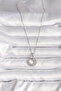 316L Steel Silver Color Zircon Stone White Pearlescent Crescent Model Women's Necklace Tj-Bko9702 - 2