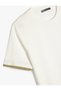 Beige Short Sleeve T-Shirt - 3