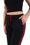Black High Waist Burgundy Striped Sweatpants - 2