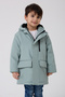 Boy's Mint Green Fur Lined Water & Windproof Hooded 3-Pocket Winter Coat & Parka