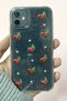 iPhone 11 Compatible Cherry Pattern Transparent Cover Glitter Anti-Shock Phone Case - 2