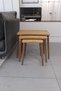 Zigon Coffee Table & Side Table 3-Piece Living Room Set with Wooden Legs Coffee Table - Pine - 4