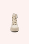Girl's Thick Sole Lace-Up Beige Boots - 2