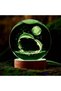 haitunxiyue 1pc 3D Dolphin Moon Crystal Ball, Birthday Gift to Wife Friend 3D Laser Etched Marine An - 3