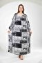 Women's Long Sleeve Plus Size Summer Woven Dress - 2