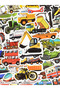 50 PCS Engineering Vehicle Car Sticker Cute Bus Truck Motorcycle Stickers for Kids Toy Travel Tro... - 8