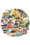 50 PCS Engineering Vehicle Car Sticker Cute Bus Truck Motorcycle Stickers for Kids Toy Travel Tro... - 7