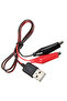 Metal Alligator Clip Crocodile Electrical Clamp for Testing Probe Crocodile Test Clip to USB Adap... - 6