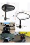 7/8" 22mm Motorcycle MotorbikeScooters Rear View Side Mirror HandleBar End Mirrors For Yamaha Kaw... - 8