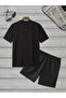 Men's Printed Bottom Top Set - T-Shirt Shorts Set - 2