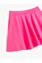 Elastic Waist Pleated Double Breasted Basic Mini Shorts Skirt - 3