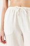 Women's White Linen Shalwar Trousers 80017 60271040 - 7