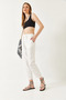 Women's White Linen Shalwar Trousers 80017 60271040 - 5