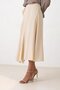 Beige Asymmetrical Cut Midi Skirt - 4