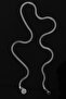 Men's Italian Model Flat Scrunch Chain Steel Snake Necklace