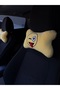 2 Pcs Smile- Embroidered Auto Car Gamer Seat and Neck Pillow, Orthopedic Comfort - 2